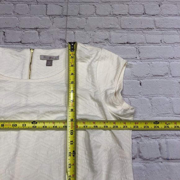 Roz & Ali Women Short Sleeve Blouse Top Shirt Size 1X Back Zip B179 -12 - Picture 4 of 12